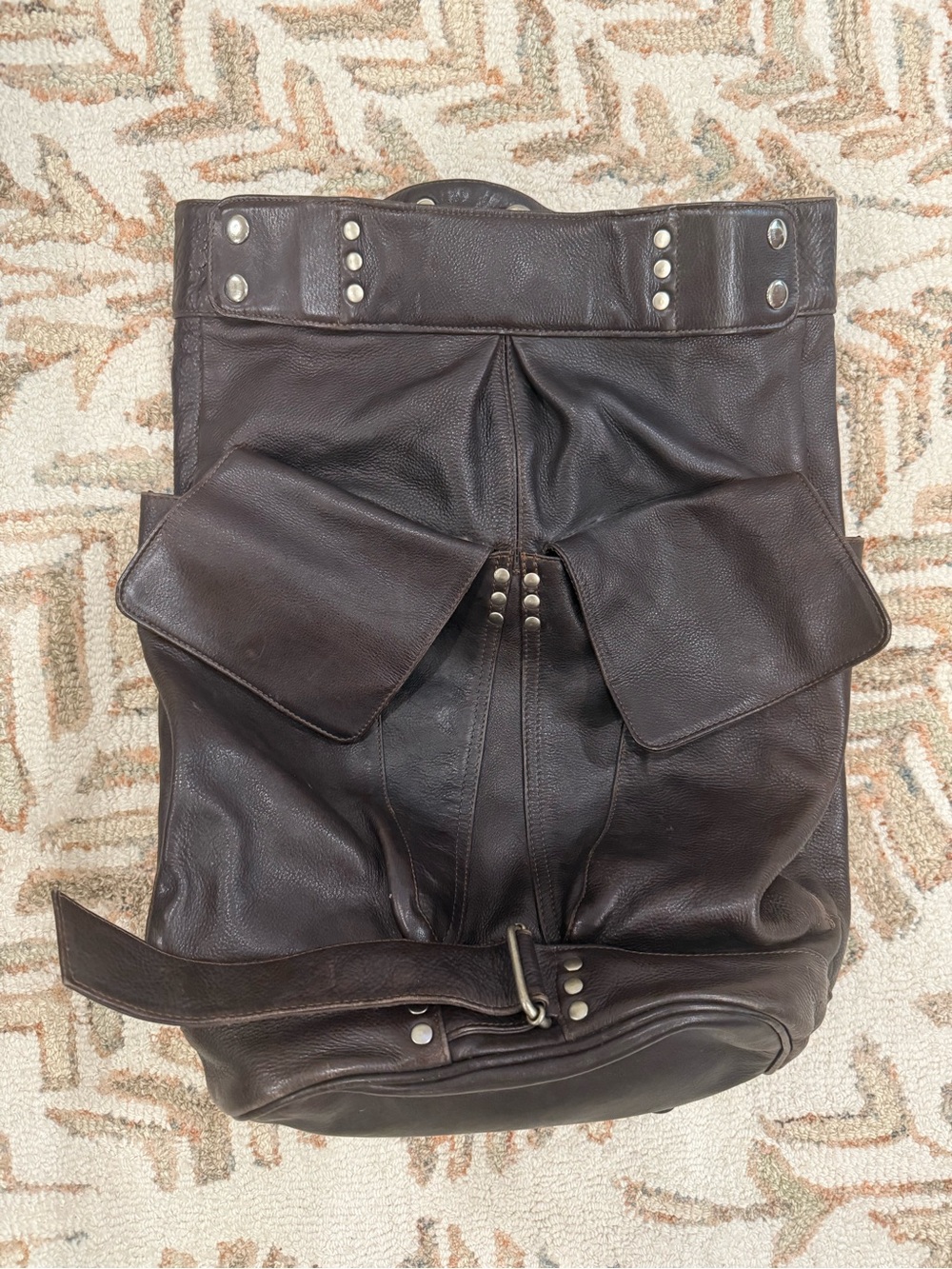 Wilson’s Leather Large Chocolate Brown Vintage Y2K Leather Backpack